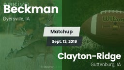 Matchup: Beckman  vs. Clayton-Ridge  2019