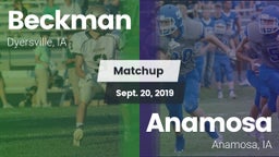 Matchup: Beckman  vs. Anamosa  2019