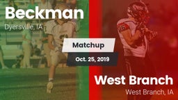 Matchup: Beckman  vs. West Branch  2019