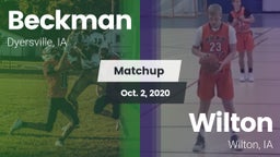 Matchup: Beckman  vs. Wilton  2020