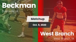 Matchup: Beckman  vs. West Branch  2020