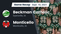 Recap: Beckman Catholic  vs. Monticello  2021