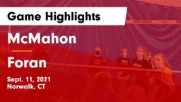 McMahon  vs Foran  Game Highlights - Sept. 11, 2021