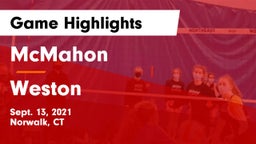 McMahon  vs Weston  Game Highlights - Sept. 13, 2021