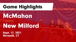 McMahon  vs New Milford  Game Highlights - Sept. 17, 2021