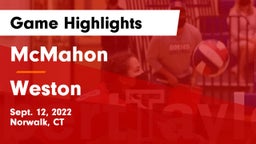 McMahon  vs Weston Game Highlights - Sept. 12, 2022