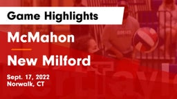 McMahon  vs New Milford  Game Highlights - Sept. 17, 2022
