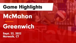 McMahon  vs Greenwich  Game Highlights - Sept. 22, 2022