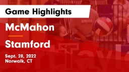 McMahon  vs Stamford Game Highlights - Sept. 28, 2022