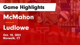 McMahon  vs Ludlowe  Game Highlights - Oct. 10, 2022