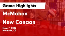 McMahon  vs New Canaan  Game Highlights - Nov. 7, 2022