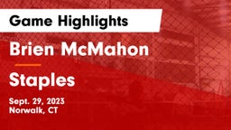 Brien McMahon  vs Staples  Game Highlights - Sept. 29, 2023