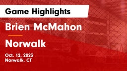 Brien McMahon  vs Norwalk  Game Highlights - Oct. 12, 2023