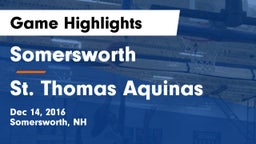 Somersworth  vs St. Thomas Aquinas  Game Highlights - Dec 14, 2016