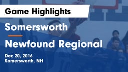 Somersworth  vs Newfound Regional  Game Highlights - Dec 20, 2016