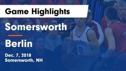 Somersworth  vs Berlin  Game Highlights - Dec. 7, 2018