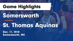 Somersworth  vs St. Thomas Aquinas  Game Highlights - Dec. 11, 2018