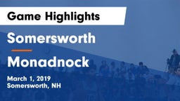 Somersworth  vs Monadnock  Game Highlights - March 1, 2019