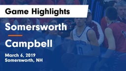 Somersworth  vs Campbell  Game Highlights - March 6, 2019