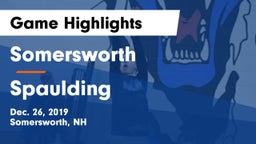 Somersworth  vs Spaulding  Game Highlights - Dec. 26, 2019