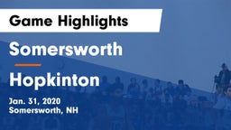 Somersworth  vs Hopkinton  Game Highlights - Jan. 31, 2020