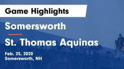 Somersworth  vs St. Thomas Aquinas  Game Highlights - Feb. 25, 2020