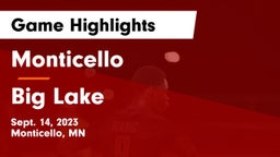 Monticello  vs Big Lake  Game Highlights - Sept. 14, 2023