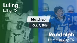 Matchup: Luling  vs. Randolph  2016