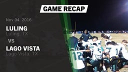 Recap: Luling  vs. Lago Vista  2016