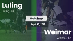 Matchup: Luling  vs. Weimar  2017