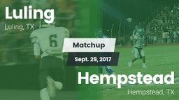 Matchup: Luling  vs. Hempstead  2017