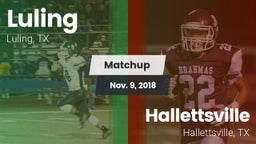Matchup: Luling  vs. Hallettsville  2018