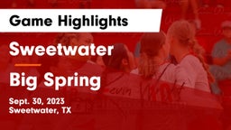 Sweetwater  vs Big Spring  Game Highlights - Sept. 30, 2023