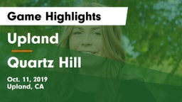 Upland  vs Quartz Hill  Game Highlights - Oct. 11, 2019