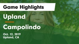 Upland  vs Campolindo Game Highlights - Oct. 12, 2019
