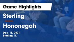 Sterling  vs Hononegah  Game Highlights - Dec. 18, 2021
