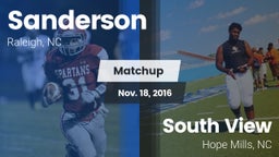 Matchup: Sanderson High vs. South View  2016