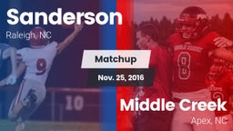 Matchup: Sanderson High vs. Middle Creek  2016