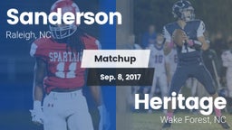 Matchup: Sanderson High vs. Heritage  2017