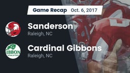 Recap: Sanderson  vs. Cardinal Gibbons  2017