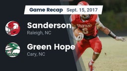 Recap: Sanderson  vs. Green Hope  2017