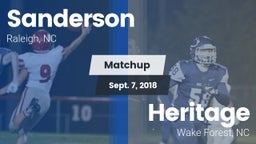 Matchup: Sanderson High vs. Heritage  2018