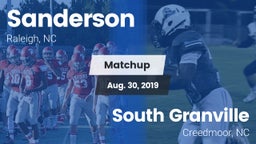 Matchup: Sanderson High vs. South Granville  2019