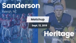 Matchup: Sanderson High vs. Heritage  2019