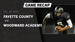 Recap: Fayette County  vs. Woodward Academy 2015