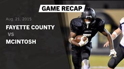 Recap: Fayette County  vs. McIntosh  2015