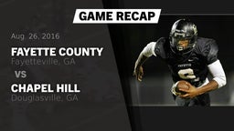 Recap: Fayette County  vs. Chapel Hill  2016