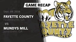 Recap: Fayette County  vs. Mundys Mill  2016