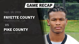 Recap: Fayette County  vs. Pike County  2016