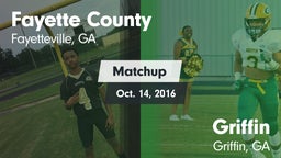 Matchup: Fayette County  vs. Griffin  2016